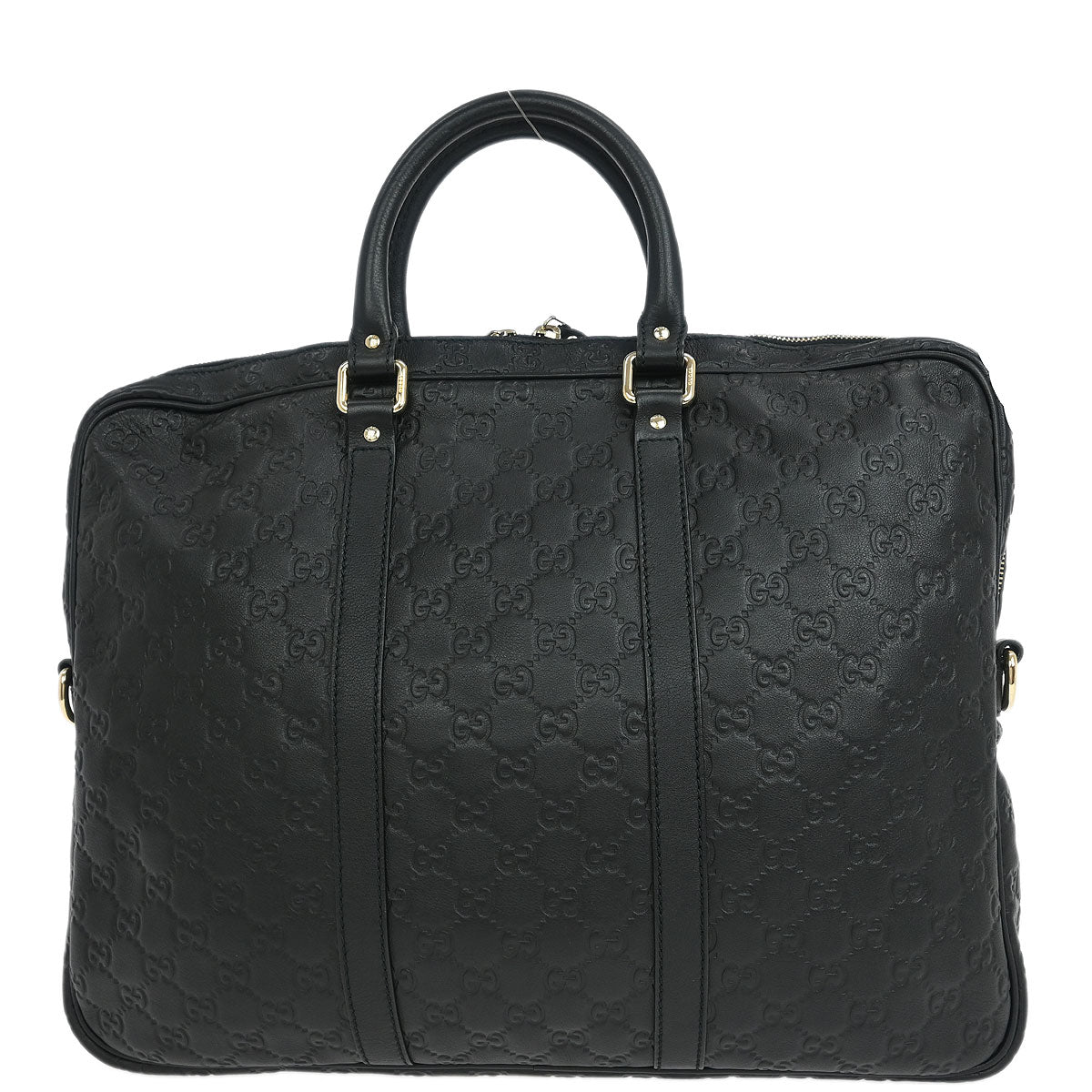 Gucci Black Guccissima GG Imprime Briefcase Handbag