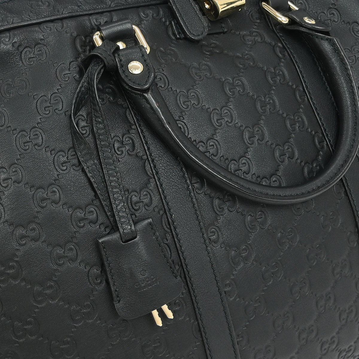 Gucci Black Guccissima GG Imprime Briefcase Handbag