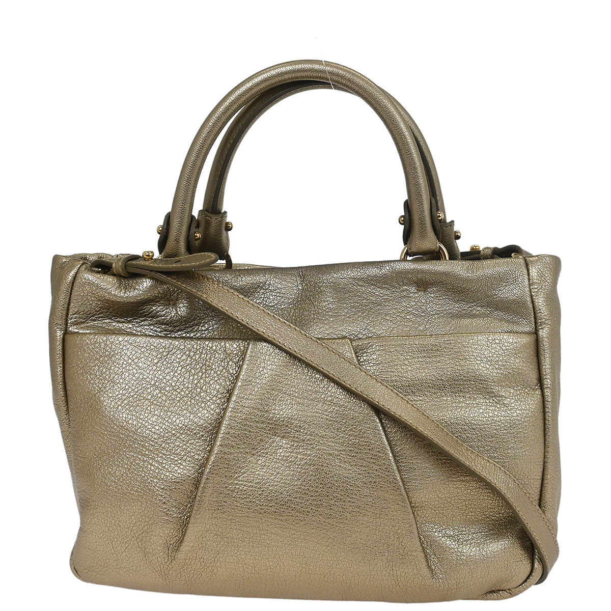 Salvatore Ferragamo Gold Vara 2way Shoulder Handbag