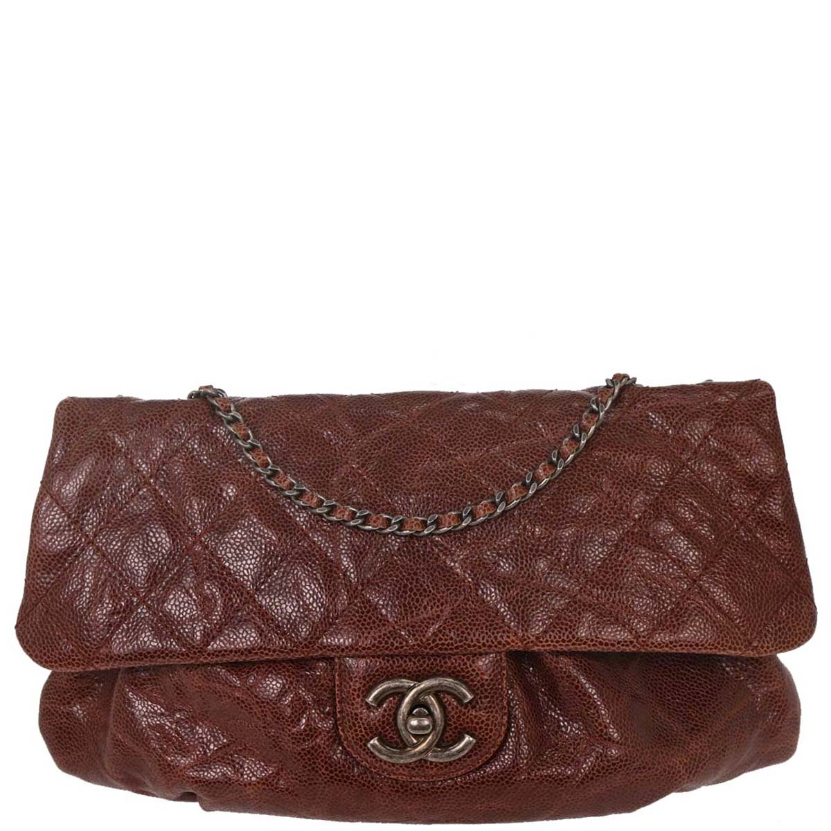 Chanel 2012 Bordeaux Caviar Elastic Flap Shoulder Bag