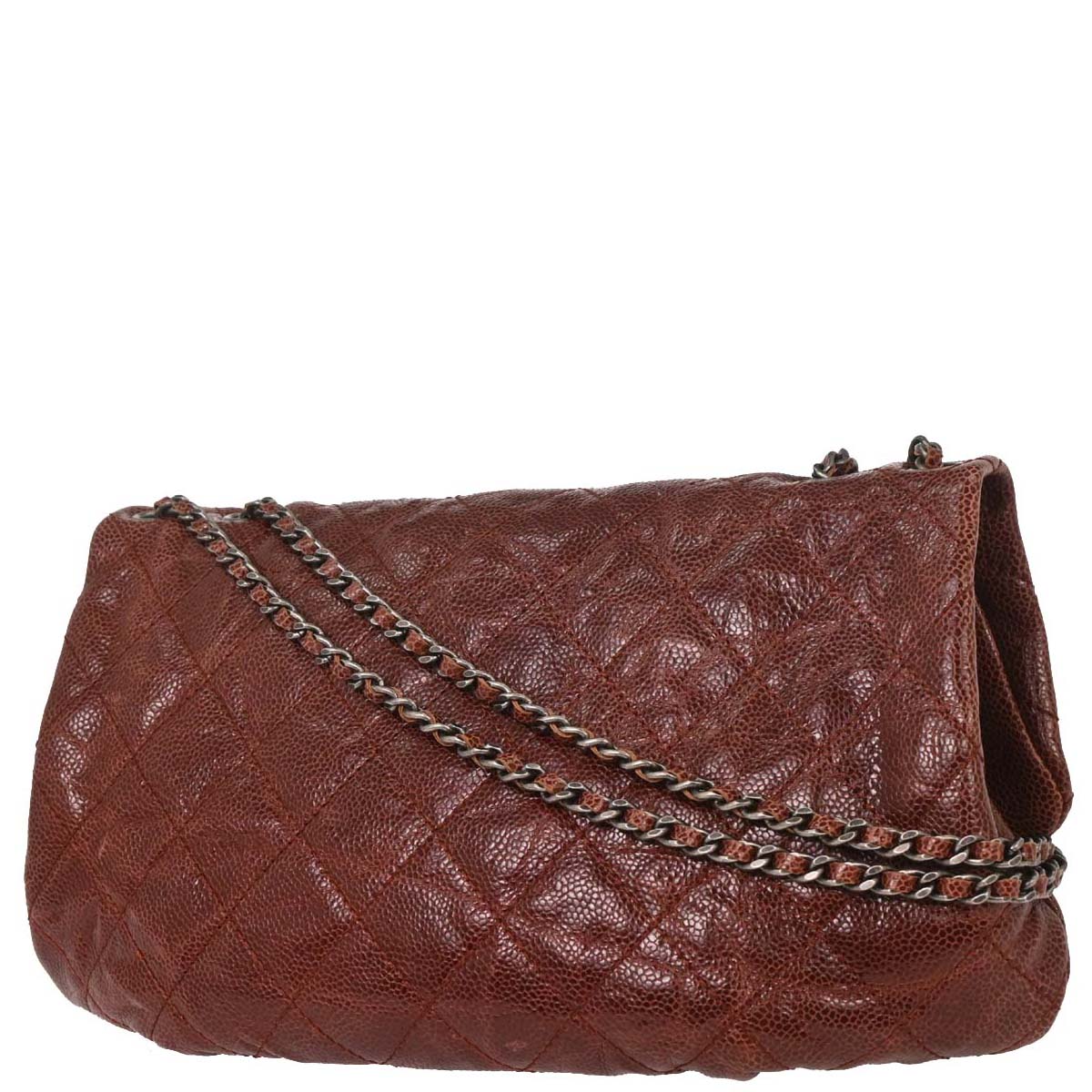 Chanel 2012 Bordeaux Caviar Elastic Flap Shoulder Bag