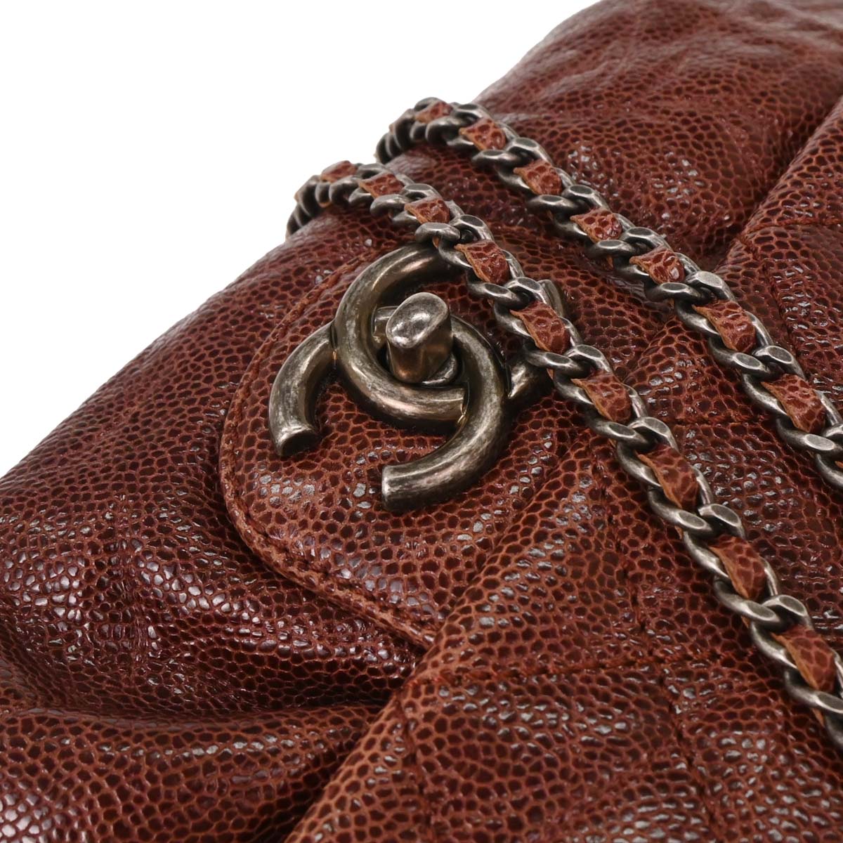 Chanel 2012 Bordeaux Caviar Elastic Flap Shoulder Bag