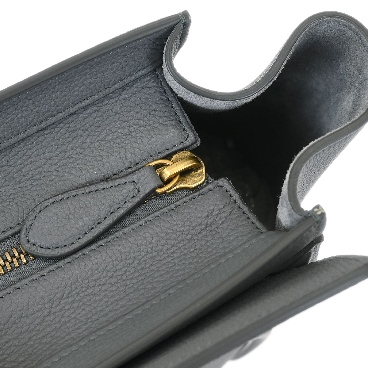 Celine Gray Leather Micro Luggage Tote Bag