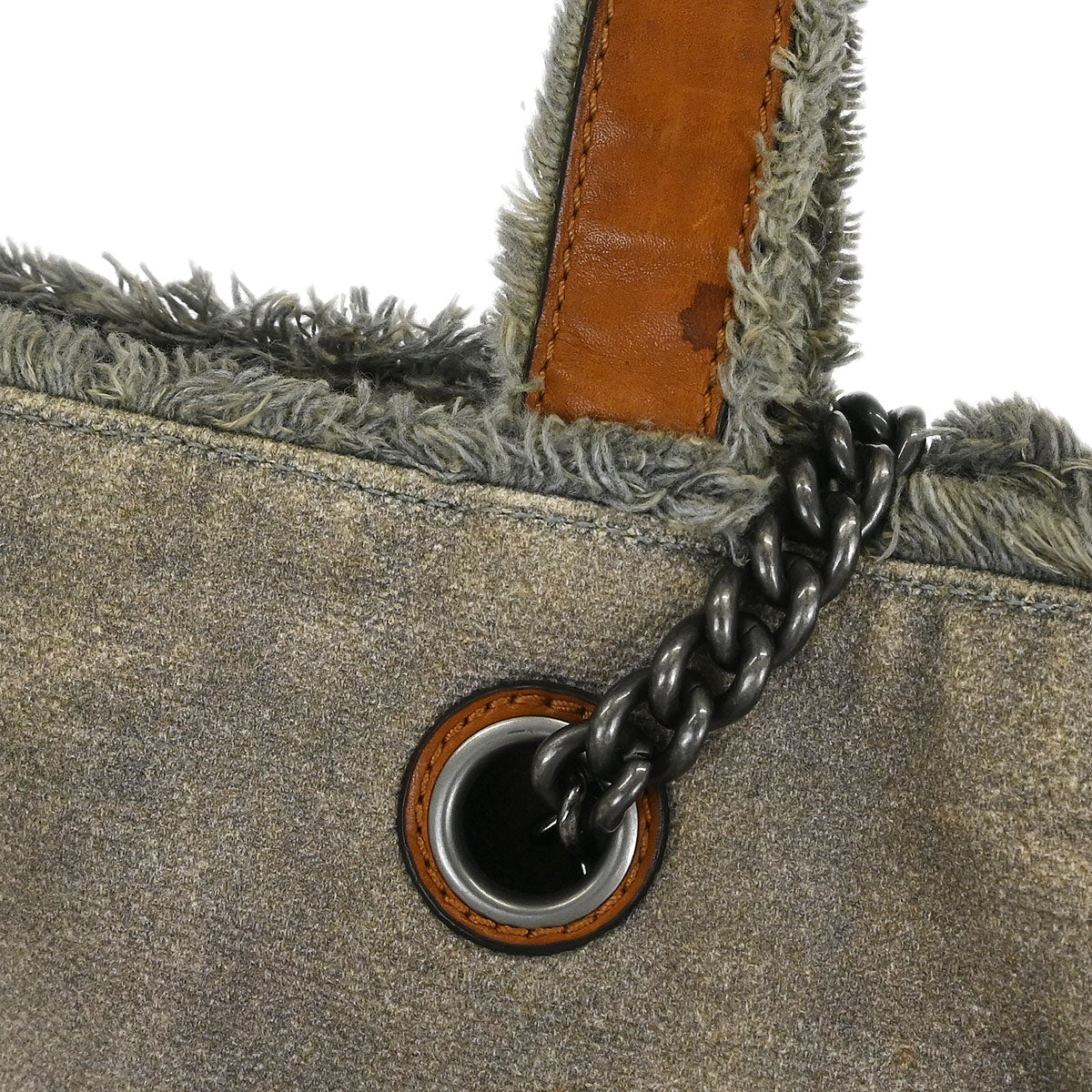 Chanel 2014 Gray Canvas Bricolage Graffiti Tote Handbag