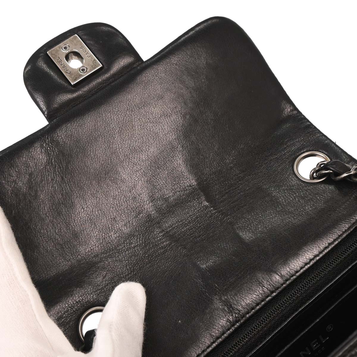 Chanel 2016-2017 Black Lambskin Mini Classic Square Flap Bag 17