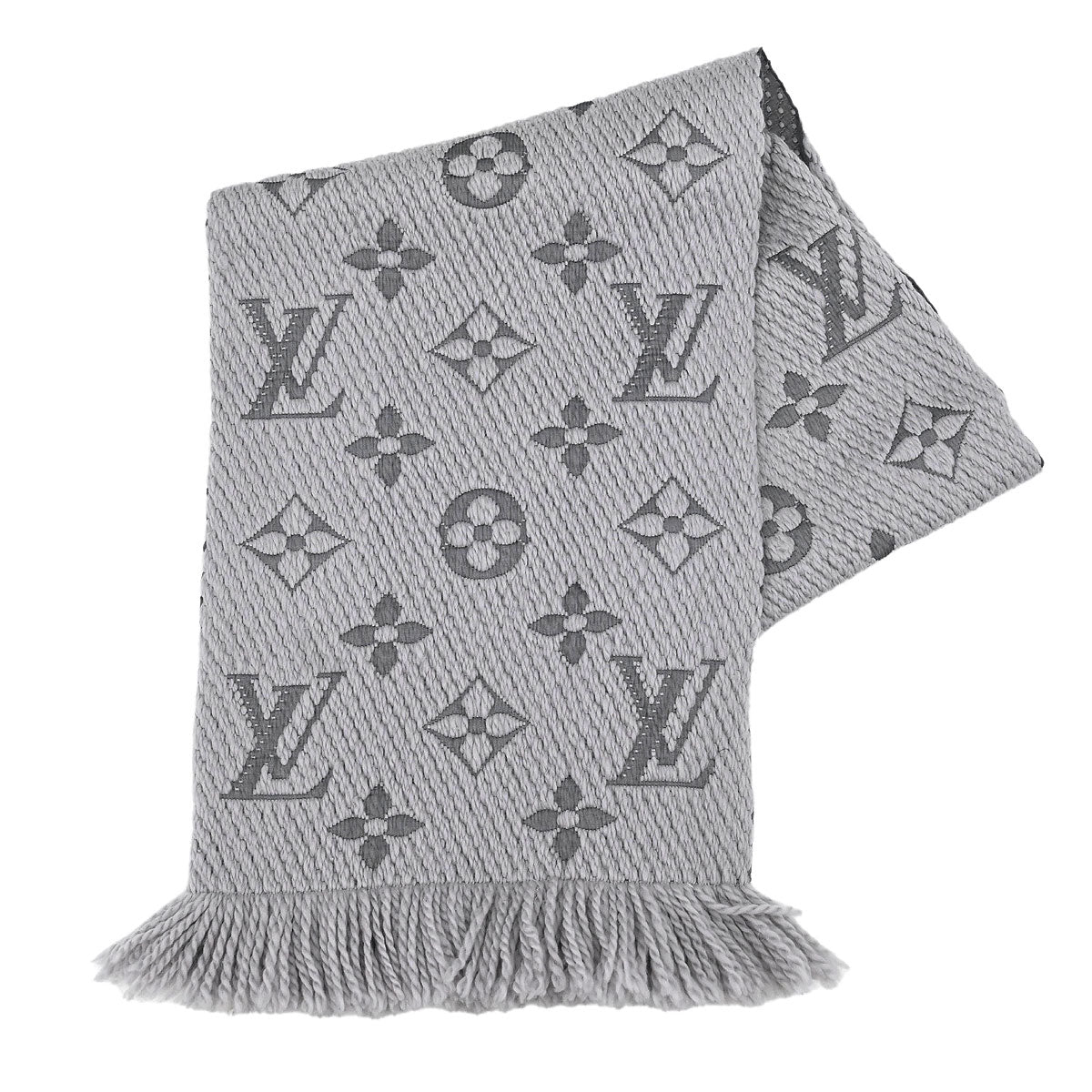 Louis Vuitton Eschalp Logo Mania Shawl Stole M74742 Small Good