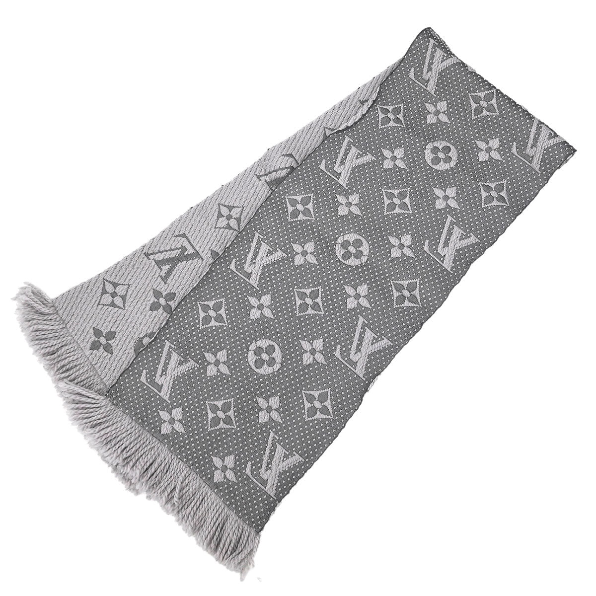 Louis Vuitton Eschalp Logo Mania Shawl Stole M74742 Small Good