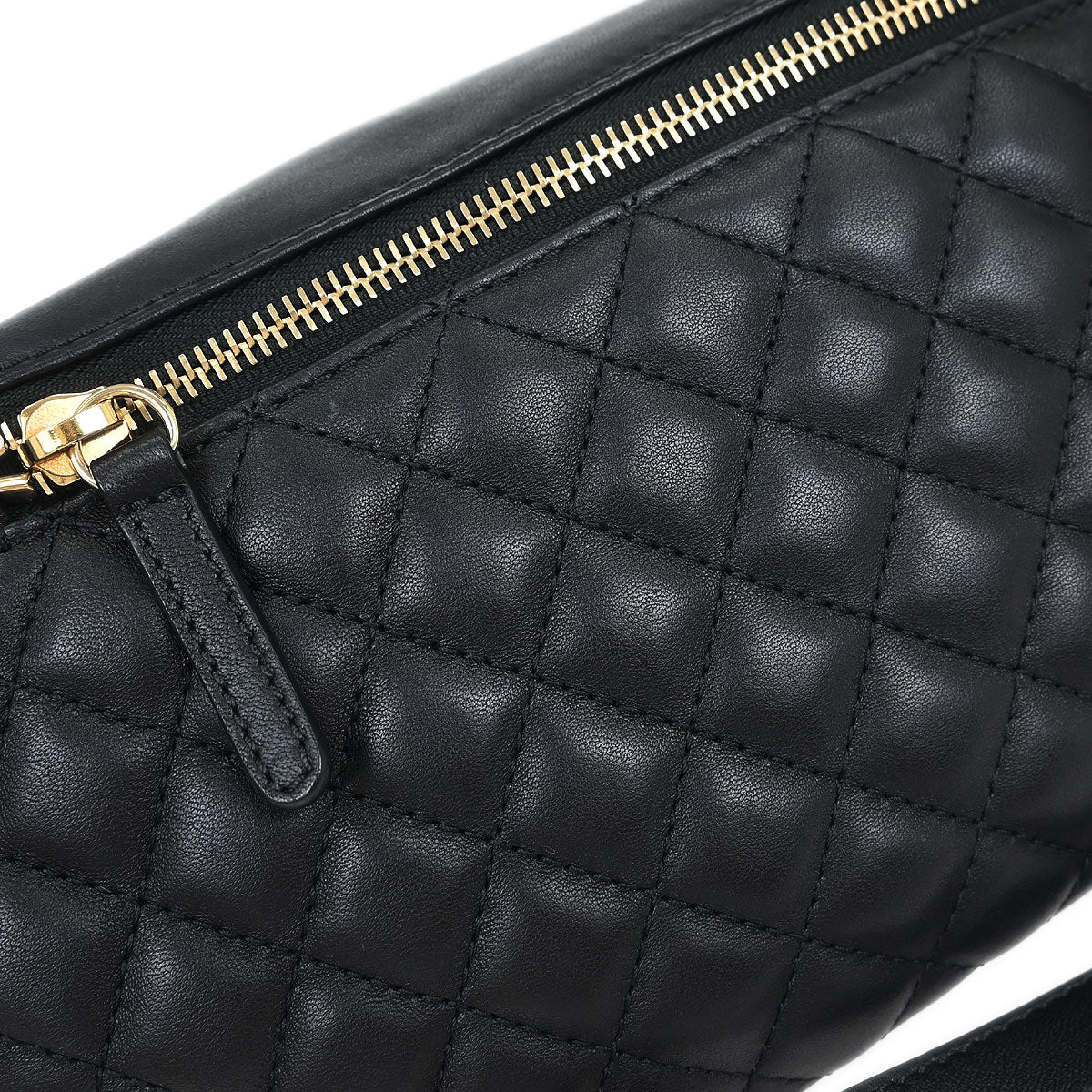 Chanel 2019 Black Lambskin Waist Bum Bag