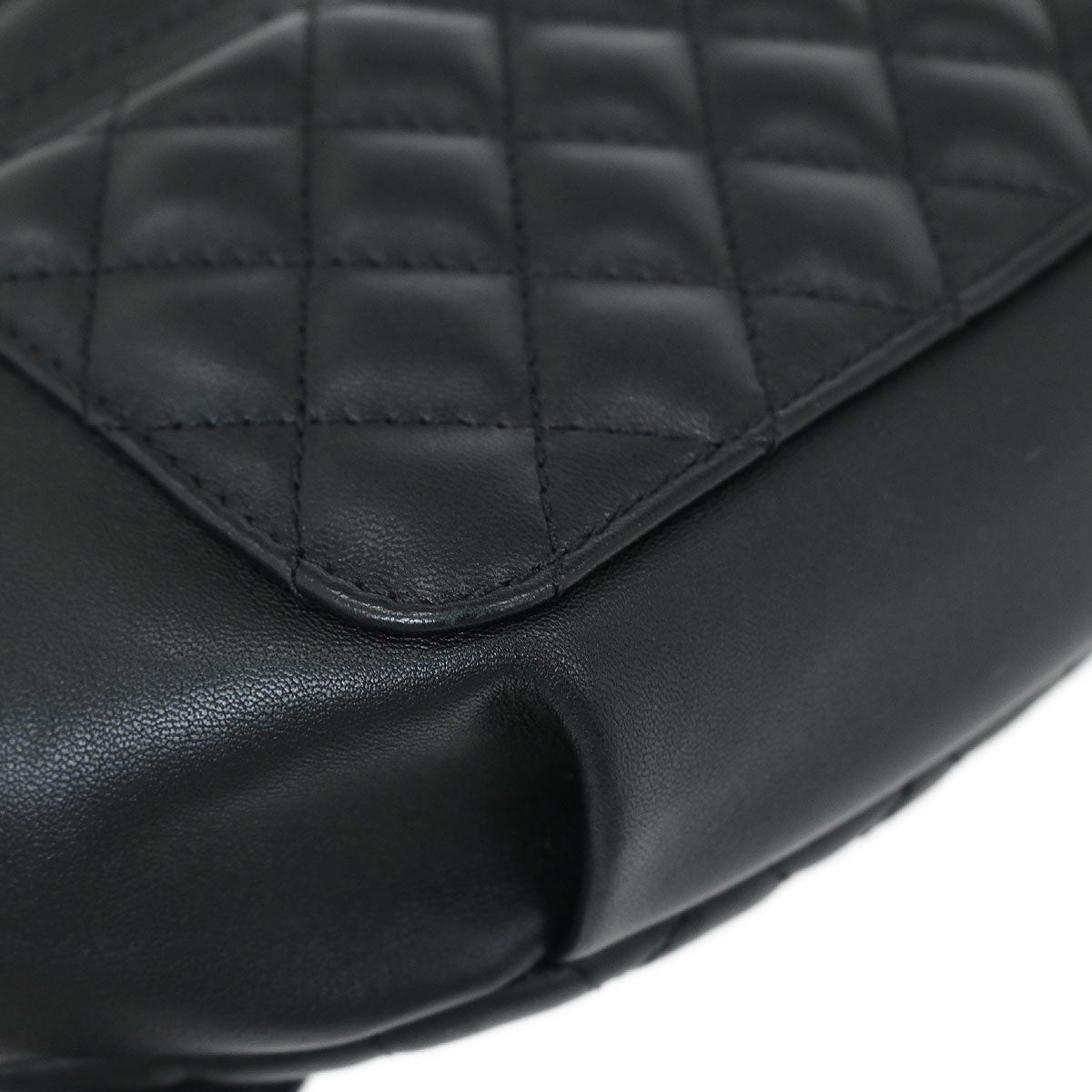 Chanel 2019 Black Lambskin Waist Bum Bag