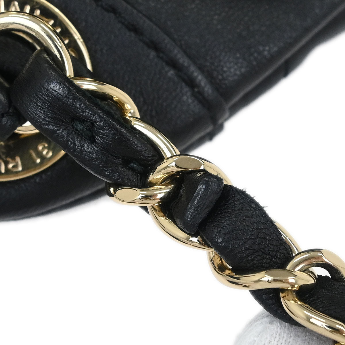 Chanel 2019 Black Lambskin Waist Bum Bag