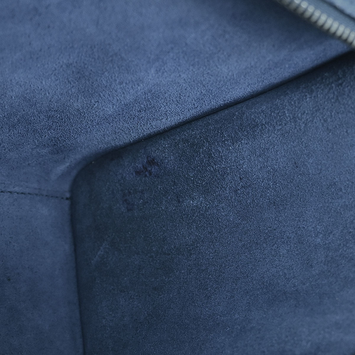 Celine Blue Leather Nano Luggage Tote Bag