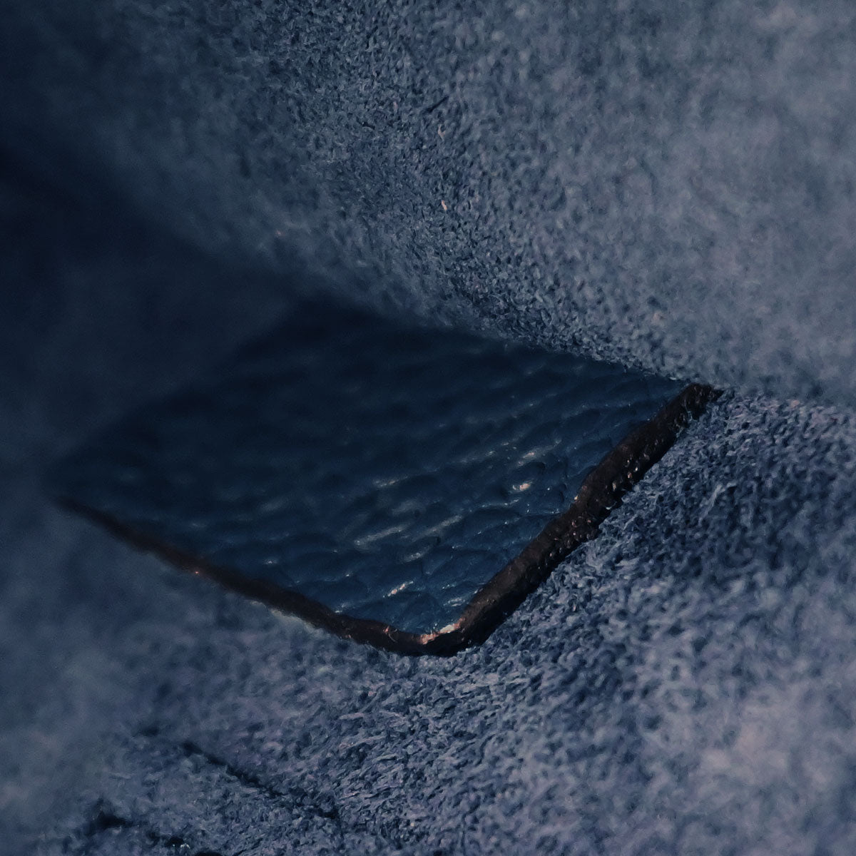 Celine Blue Leather Nano Luggage Tote Bag