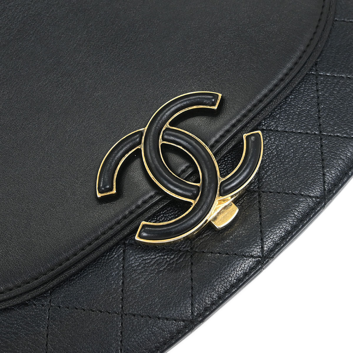 Chanel 2017 Black Calfskin Coco Curve 2way Shoulder Handbag