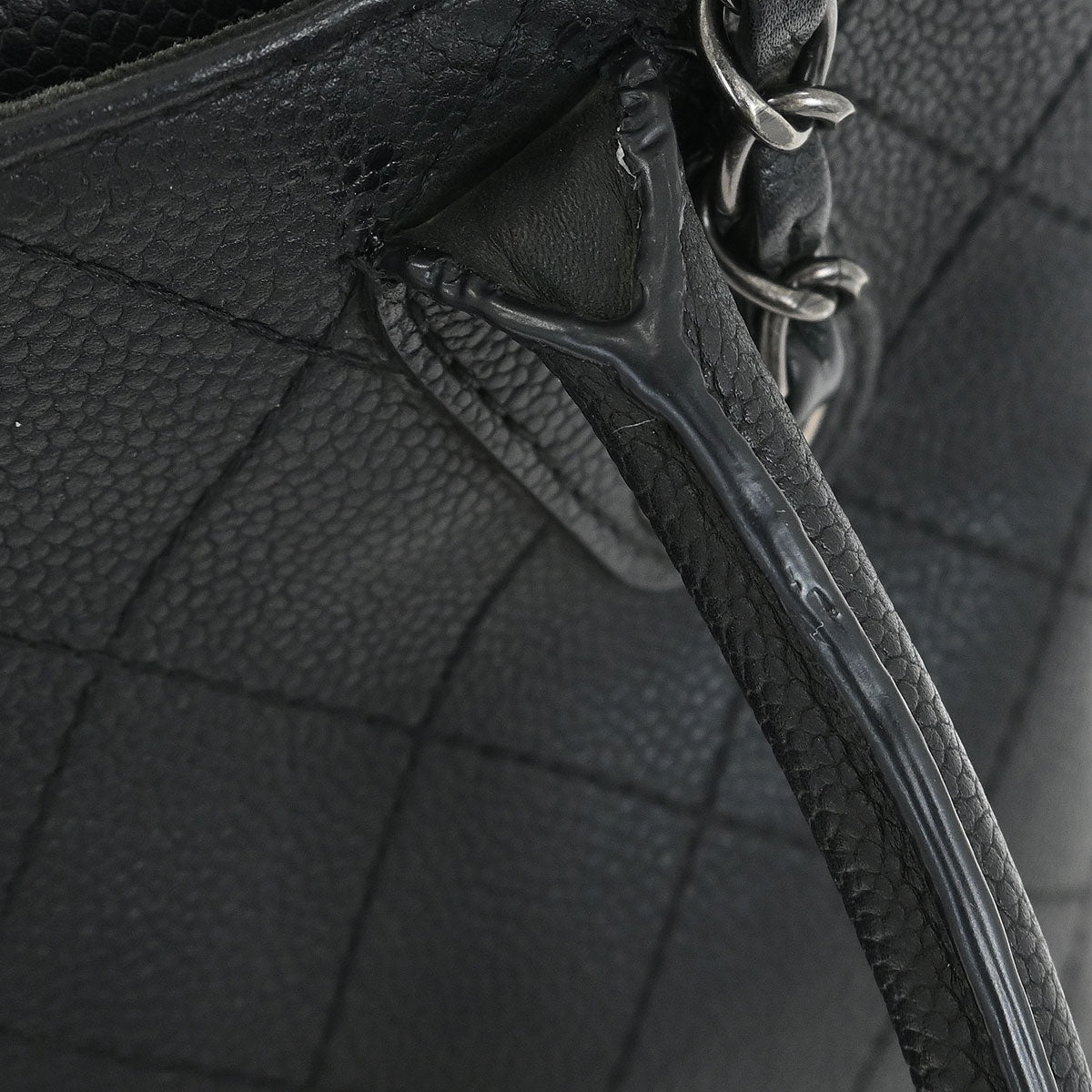 Chanel 2016-2017 Black Caviar Urban Shopping Tote 2way Shoulder Handbag