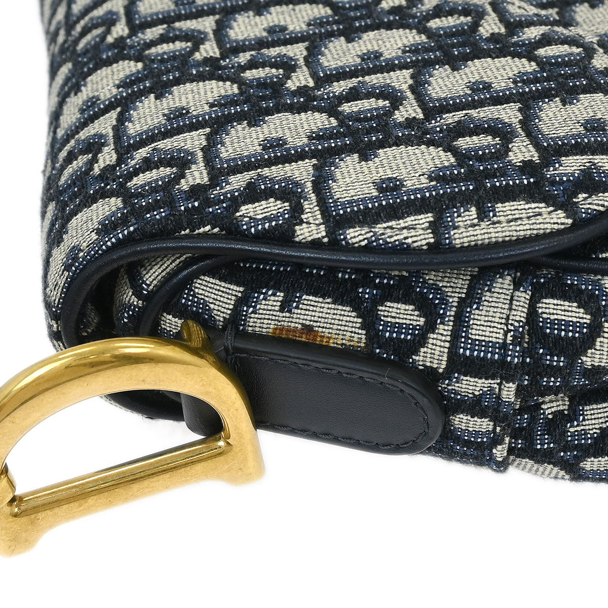 Christian Dior Navy Oblique Trotter Saddle Handbag