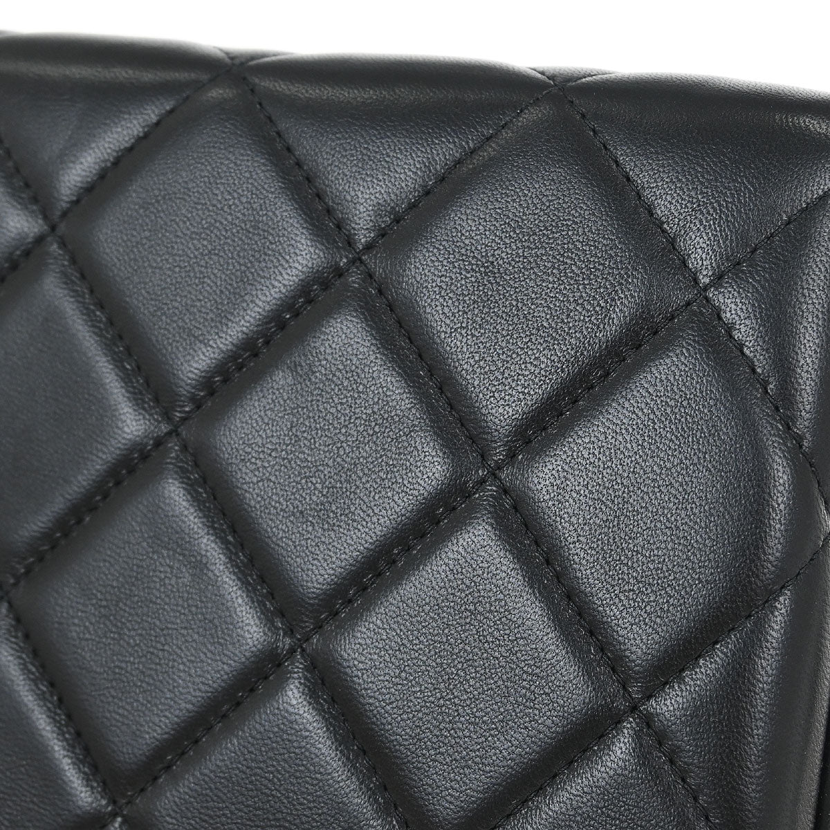 Chanel 2019 Black Lambskin Metal Bar Frame 2way Shoulder Handbag