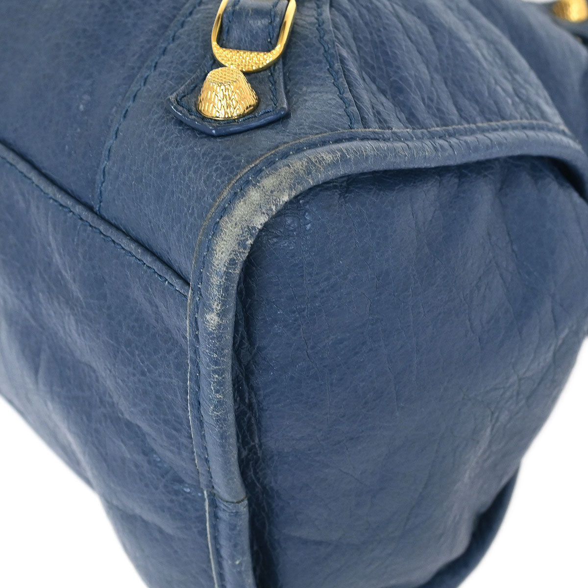 Balenciaga Blue The Giant City 2way Shoulder Handbag