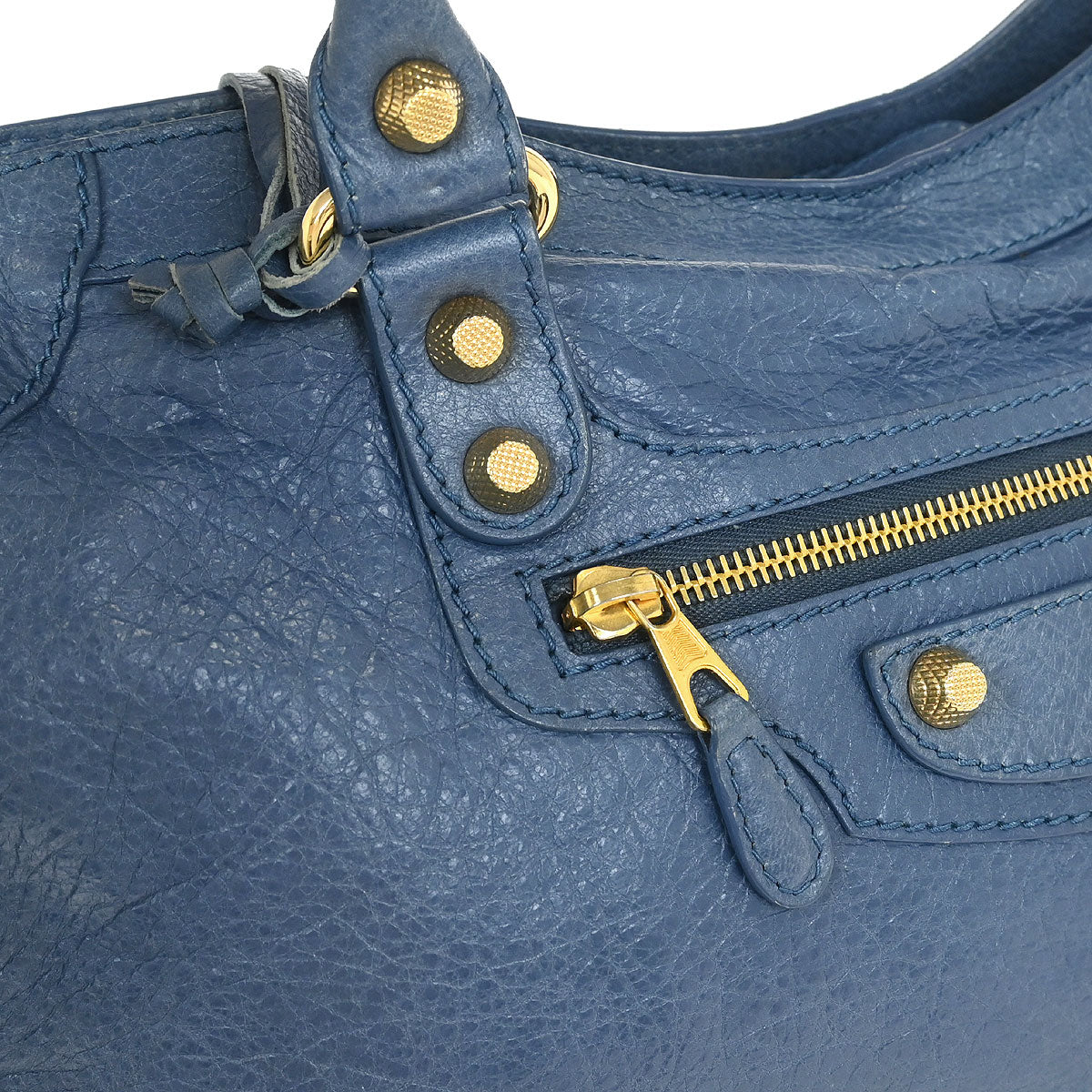 Balenciaga Blue The Giant City 2way Shoulder Handbag