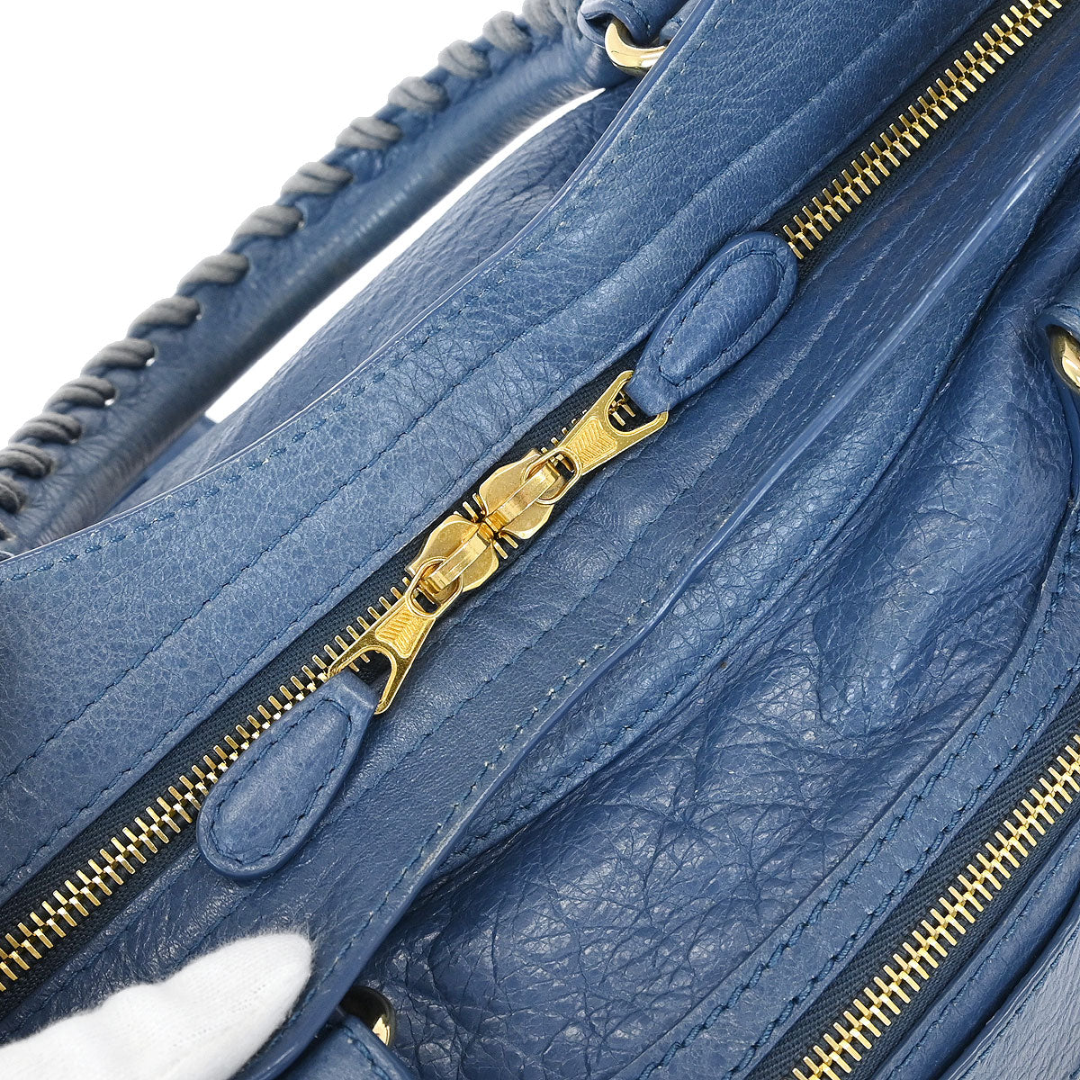 Balenciaga Blue The Giant City 2way Shoulder Handbag