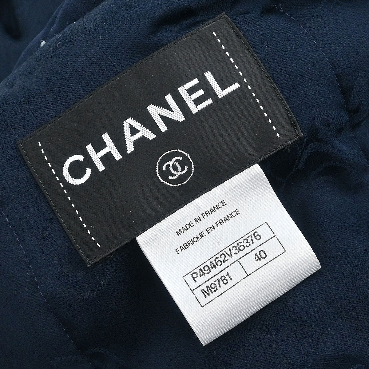 Chanel 2014-2015 Single Breasted Jacket Navy #40
