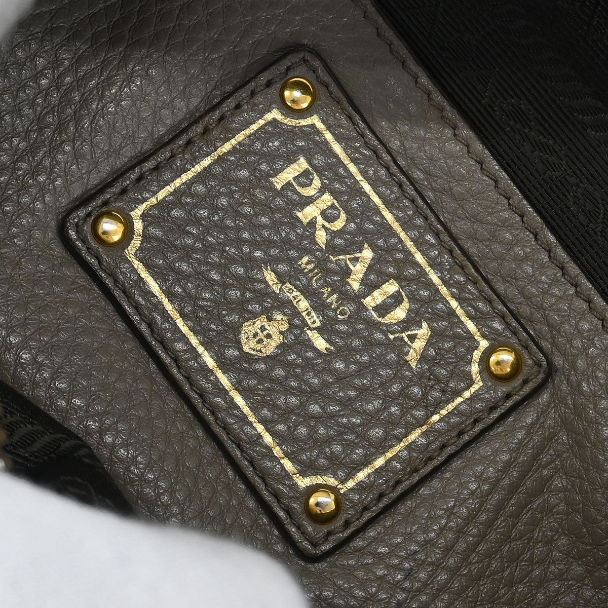 Prada Brown Leather Hobo Shoulder Bag