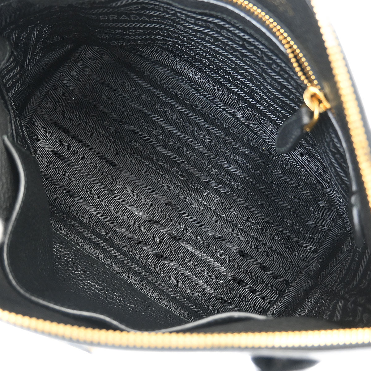 Prada Black Leather 2way Shoulder Handbag