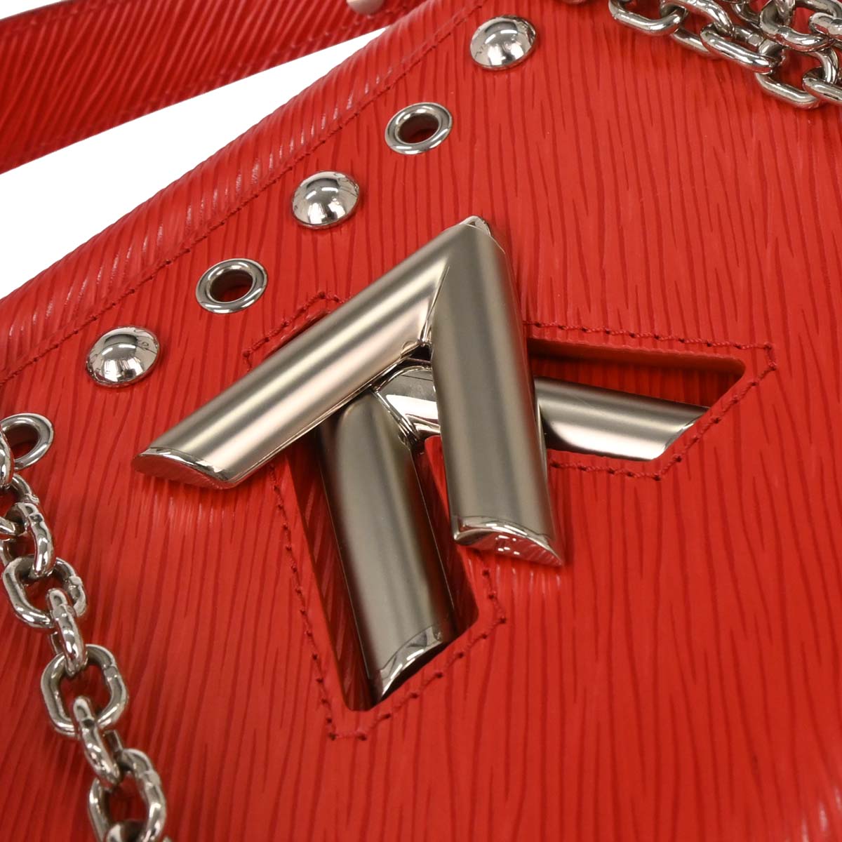 Louis Vuitton Red Epi Studded Twist MM Shoulder Bag M50523