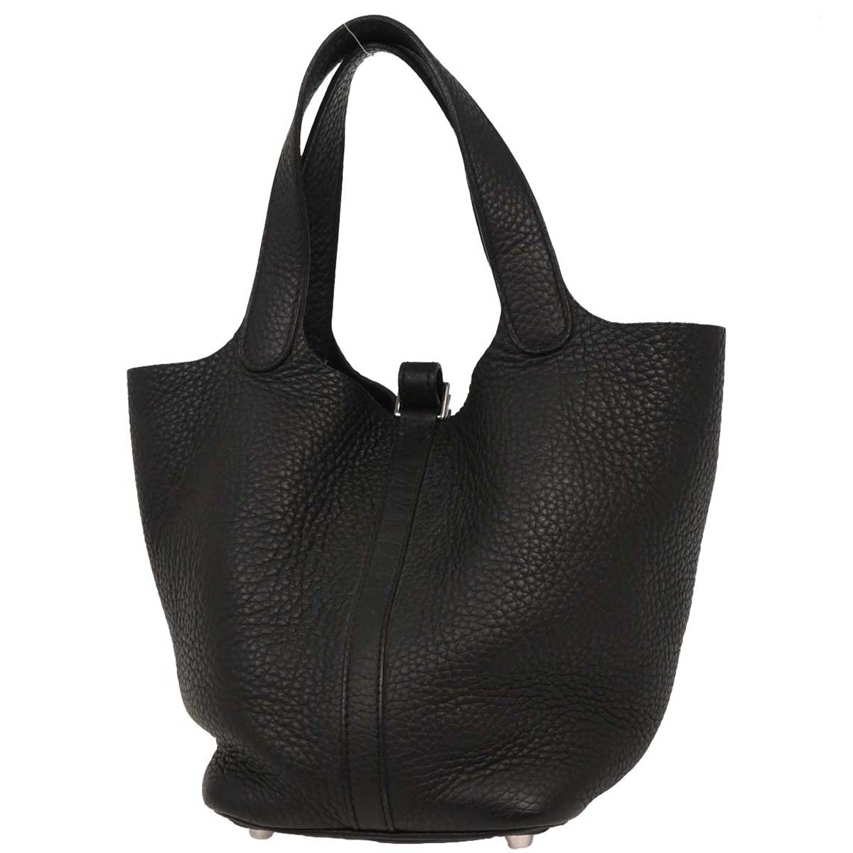Hermes Black Taurillon Clemence Picotin Lock 18 PM Handbag
