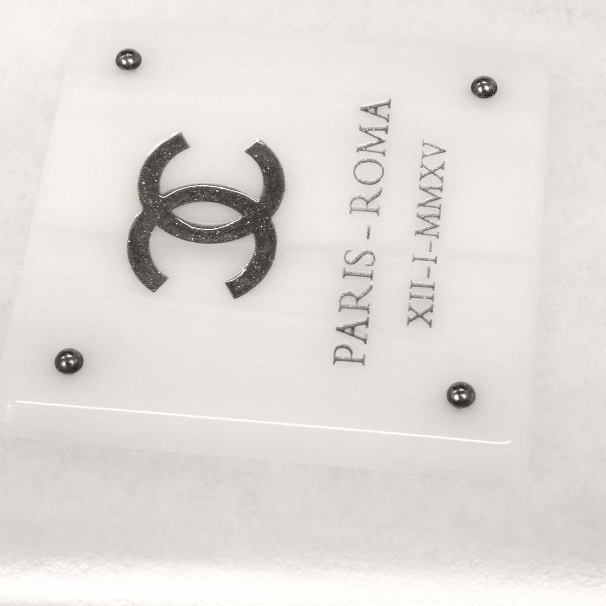 Chanel White Acrylic Perfume Bottle Shoulder Bag