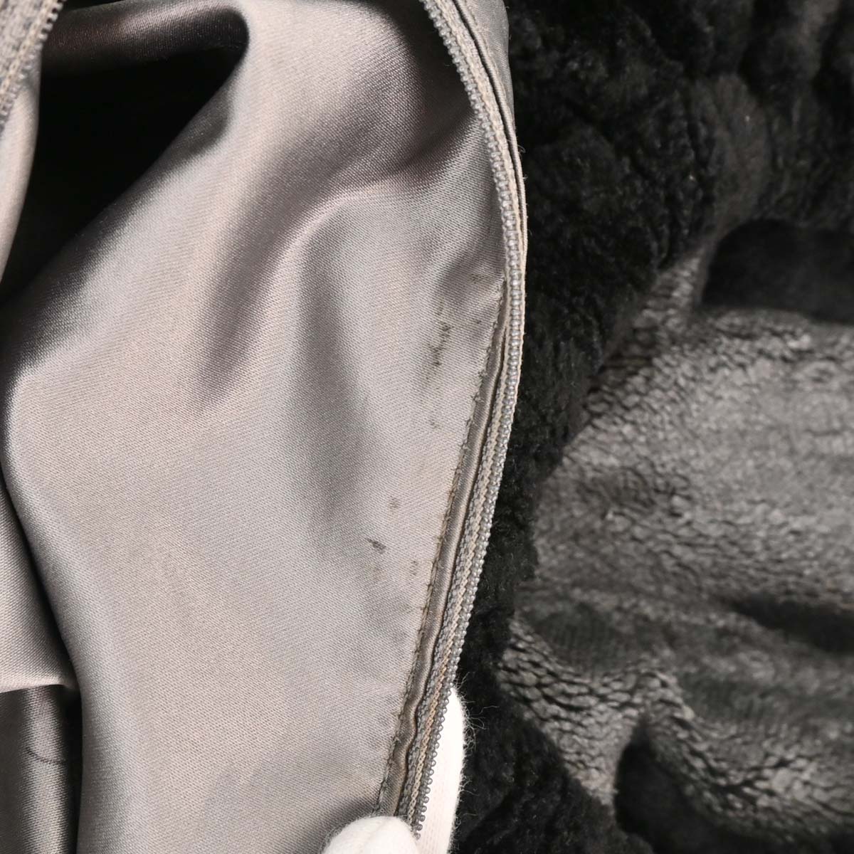 Chanel 2010-2011 Black Faux Fur Hobo 2way Shoulder Handbag