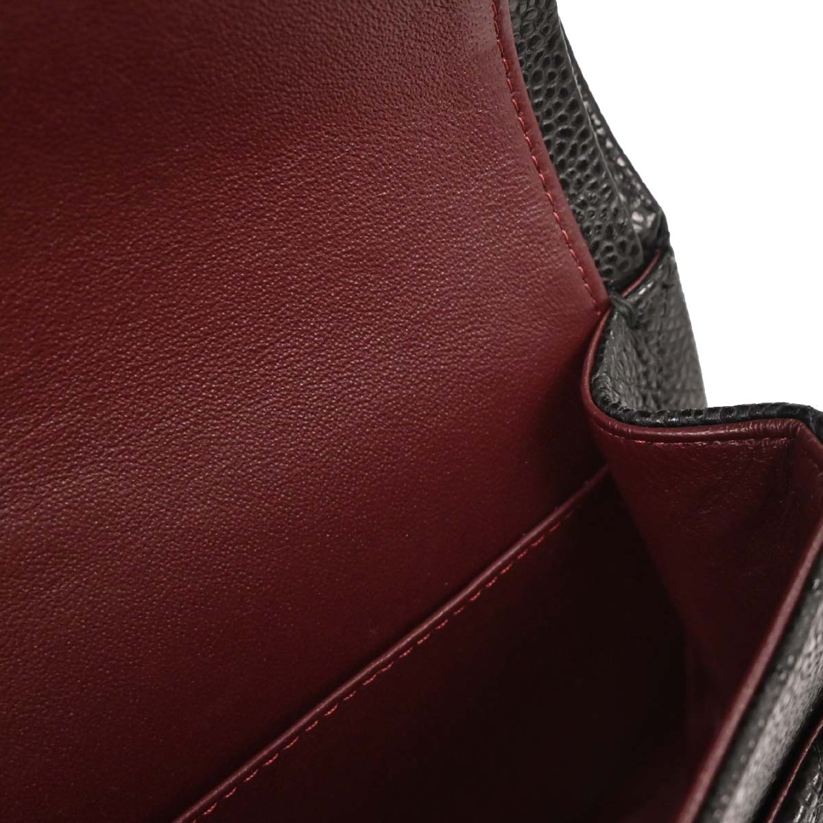 Chanel 2014 Black Caviar Medium Classic Double Flap Shoulder Bag