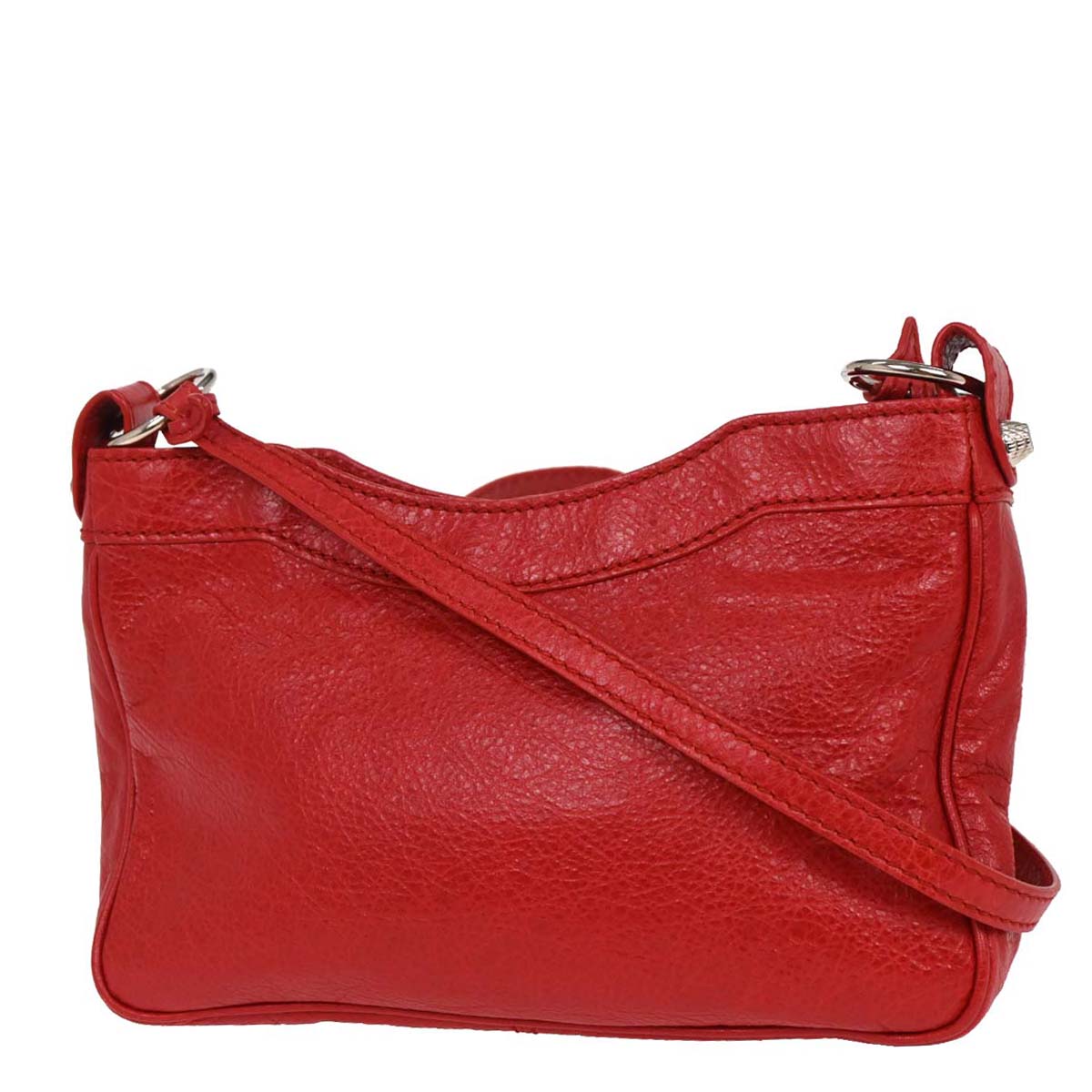 Balenciaga Red Leather Hip Shoulder Bag