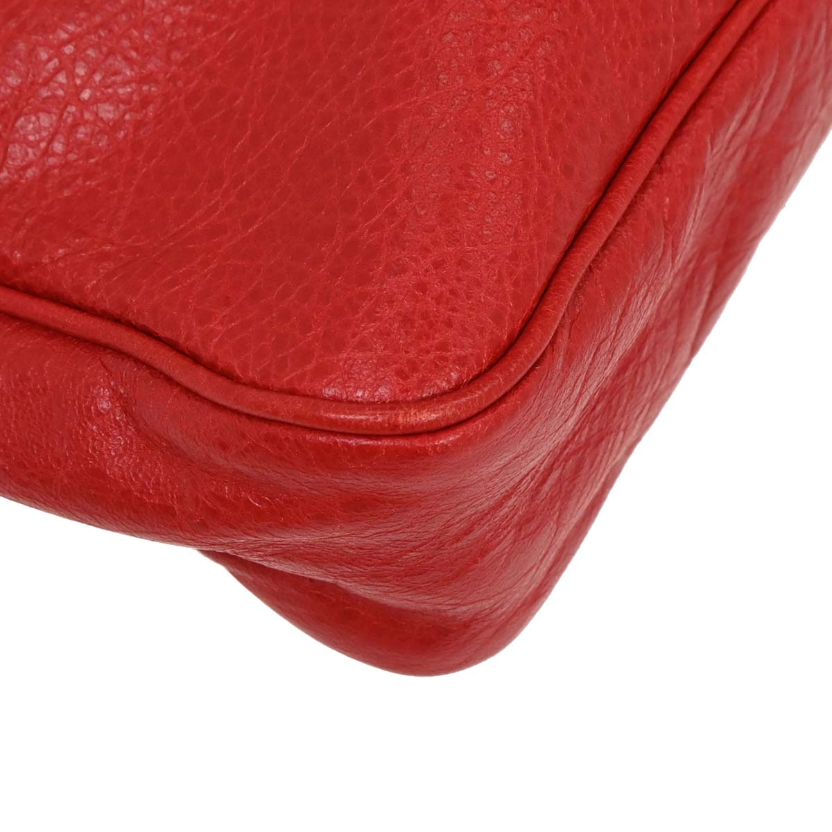 Balenciaga Red Leather Hip Shoulder Bag