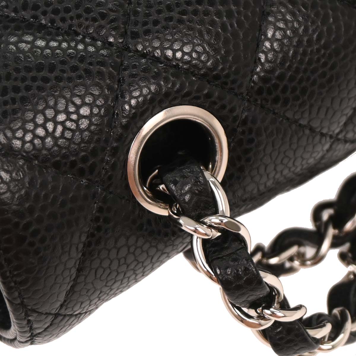 Chanel 2019 Black Caviar Small Classic Double Flap Shoulder Bag