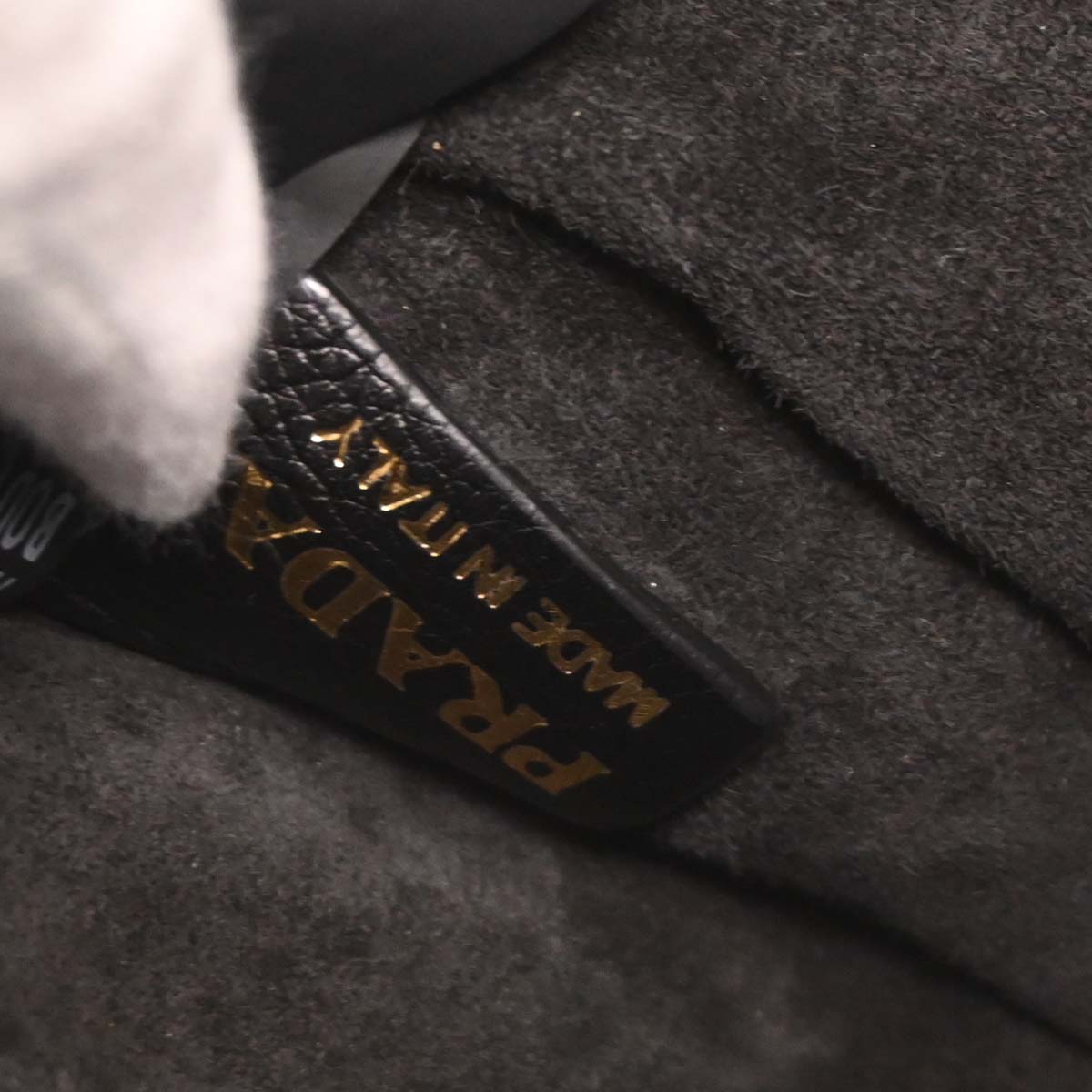 Prada Black Sheepskin Fur Leather Handbag