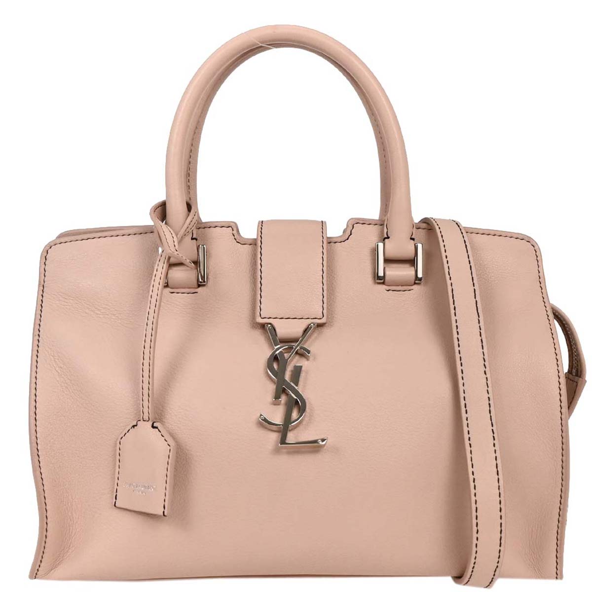 Saint Laurent Light Pink Baby Cabas 2way Shoulder Handbag