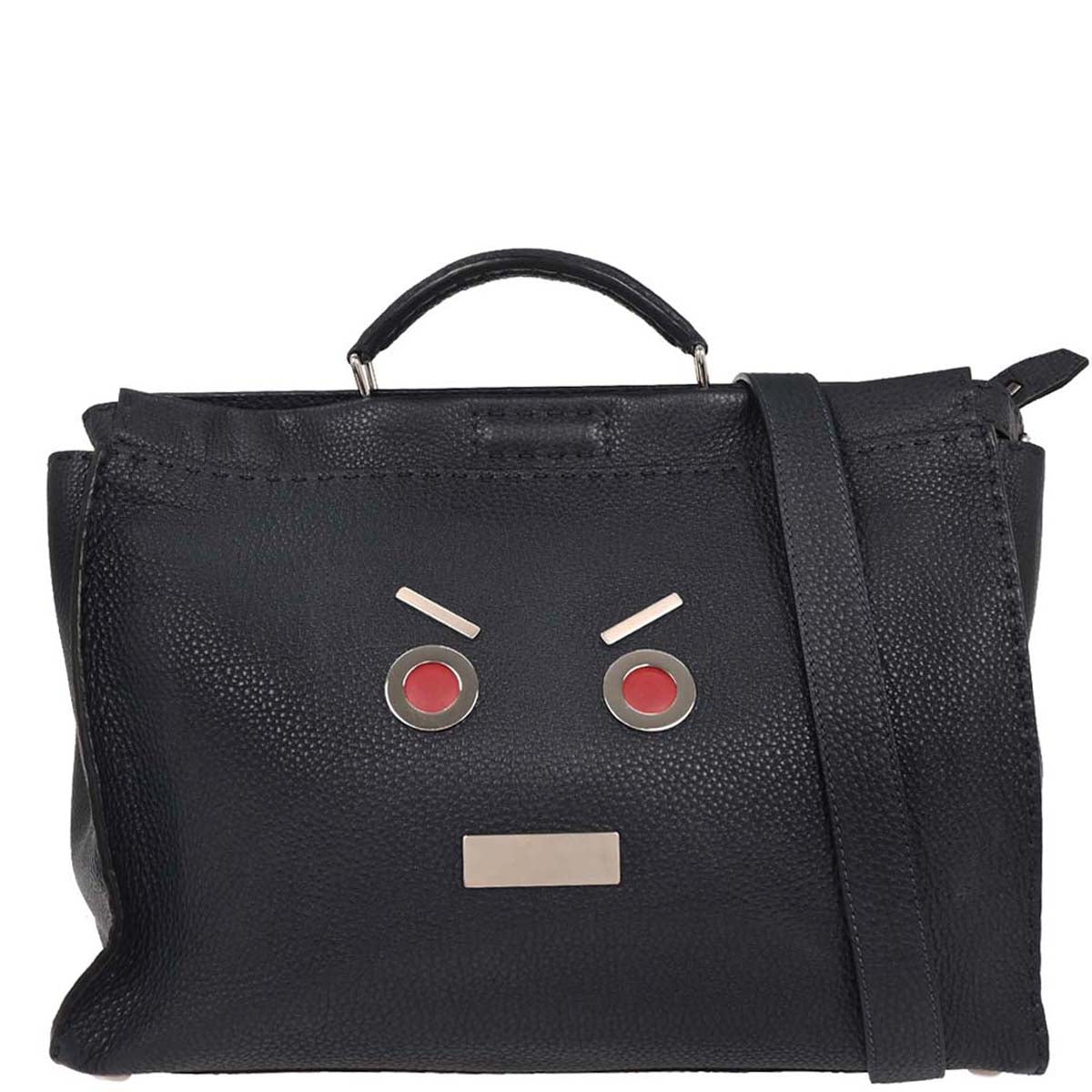 Fendi Navy Peekaboo Fit Iconic 2way Shoulder Handbag