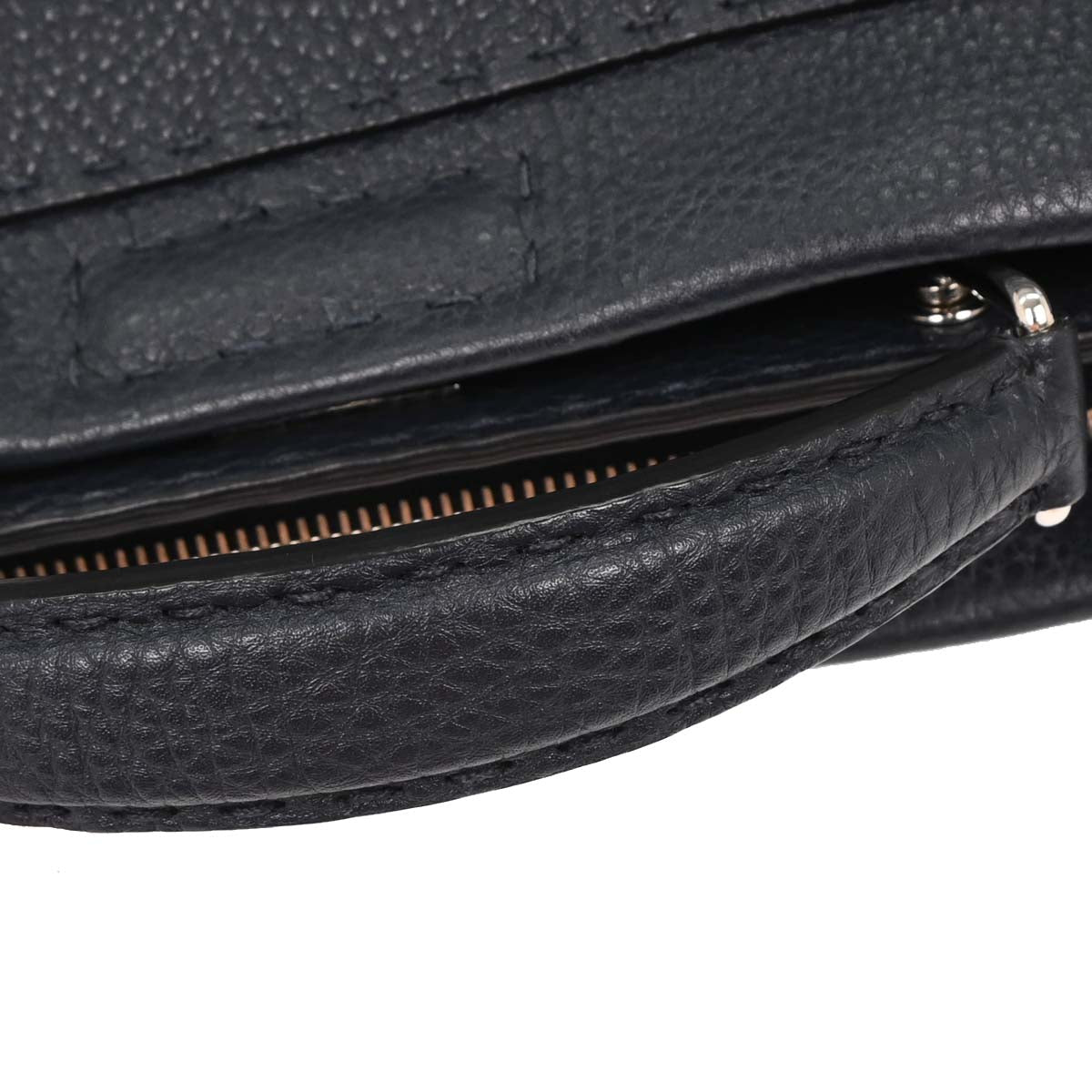 Fendi Navy Peekaboo Fit Iconic 2way Shoulder Handbag