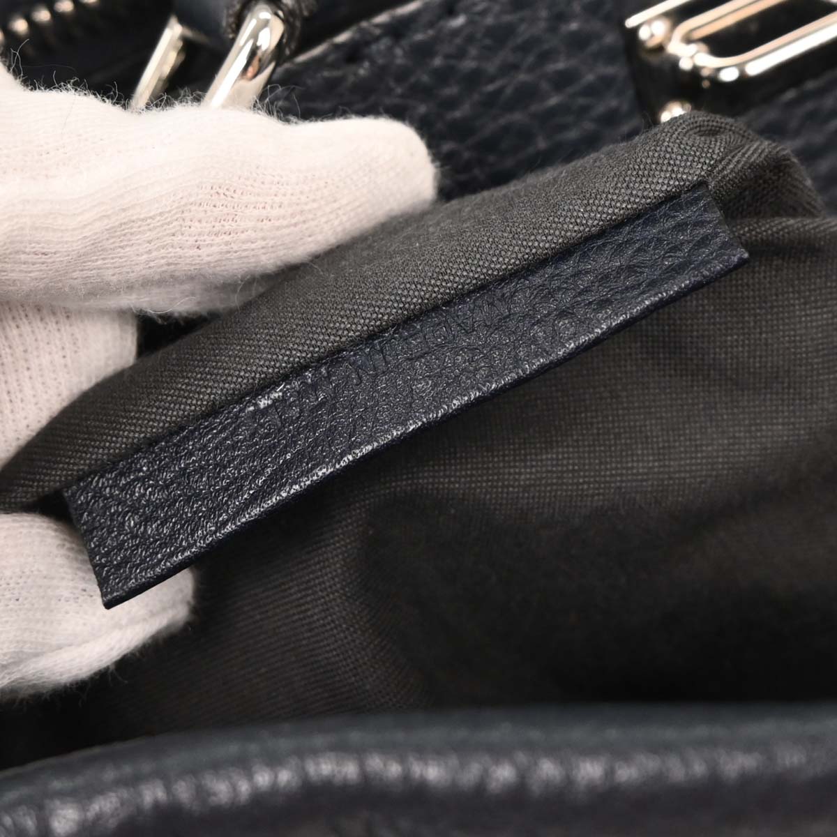 Fendi Navy Peekaboo Fit Iconic 2way Shoulder Handbag