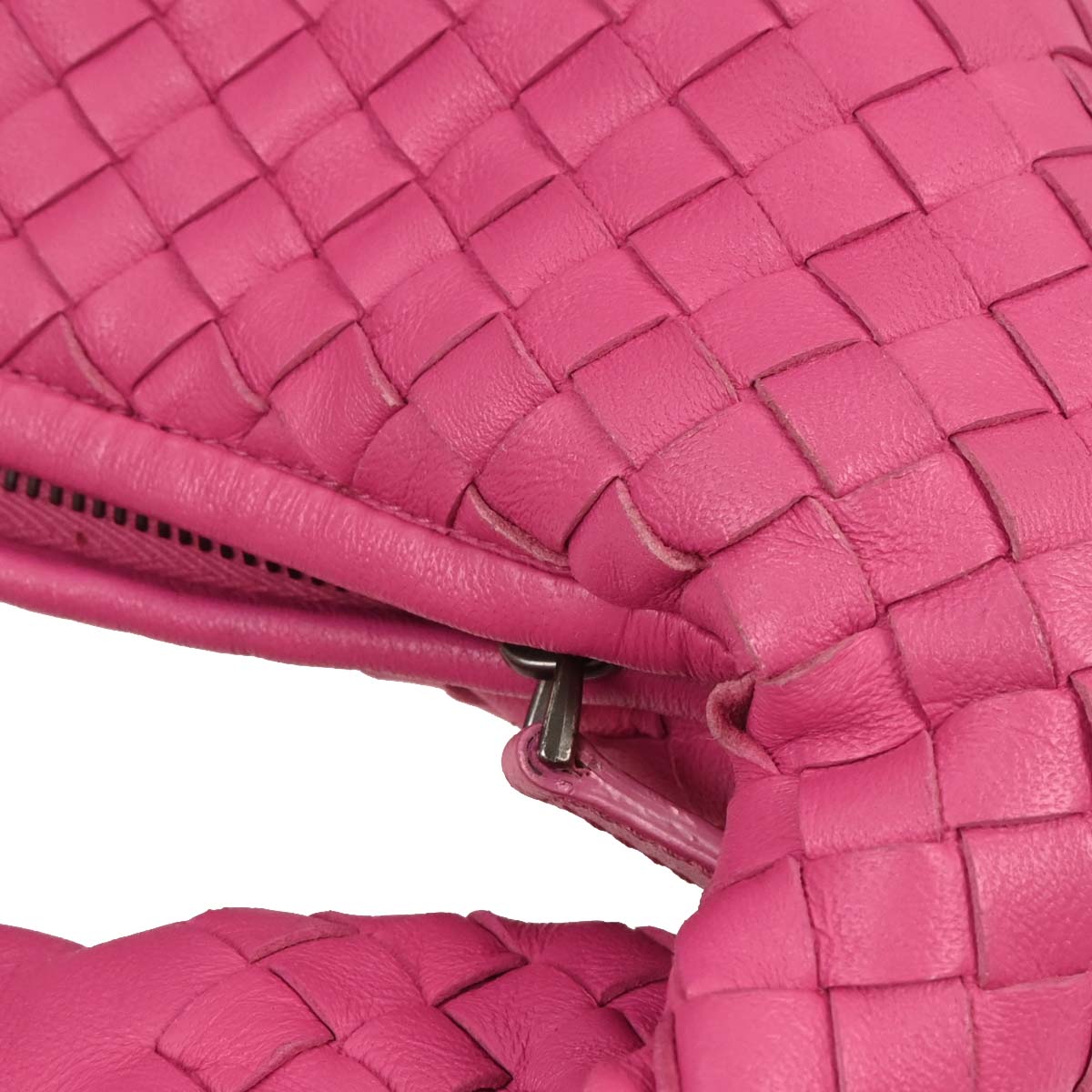 Bottega Veneta Pink Intrecciato Hobo Handbag