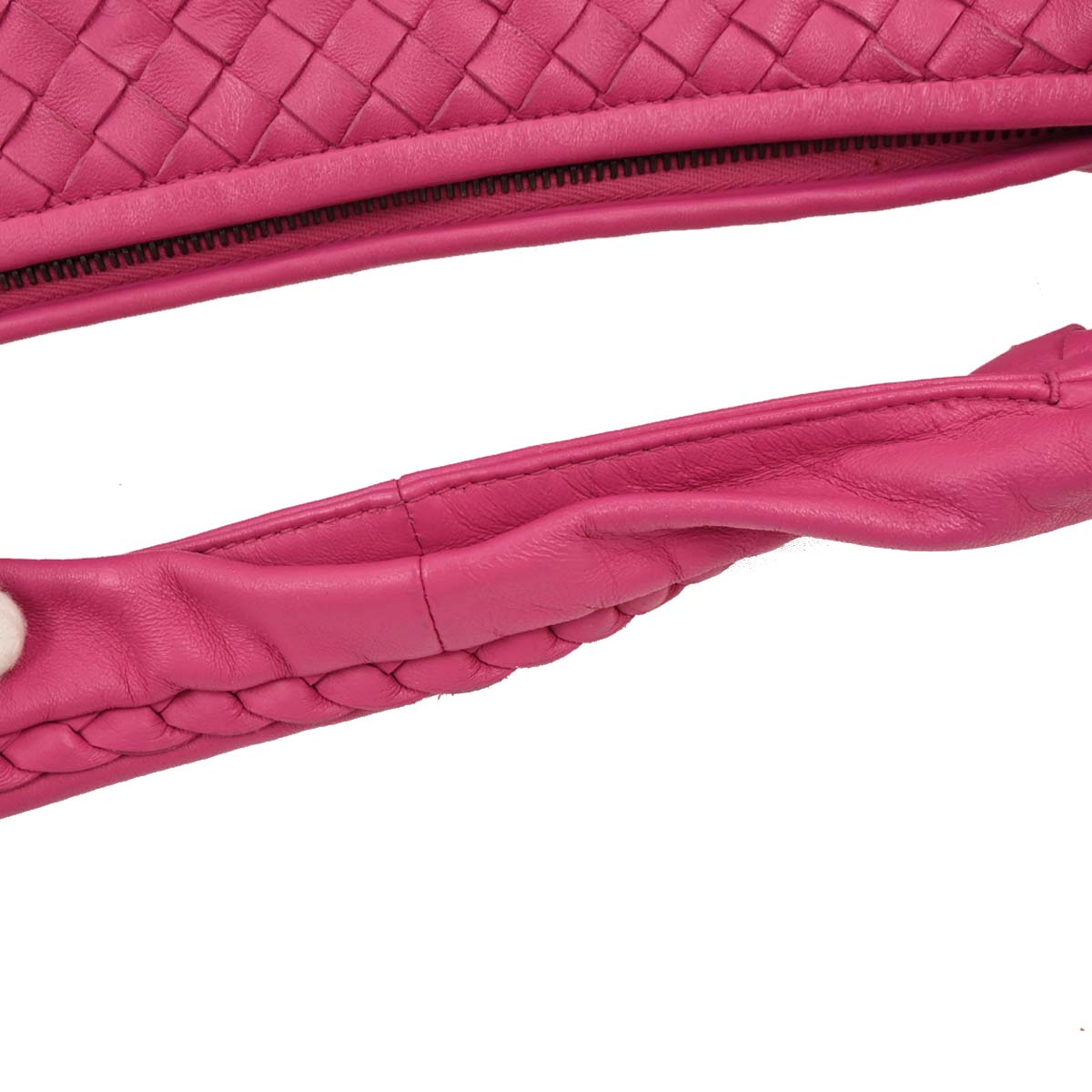 Bottega Veneta Pink Intrecciato Hobo Handbag