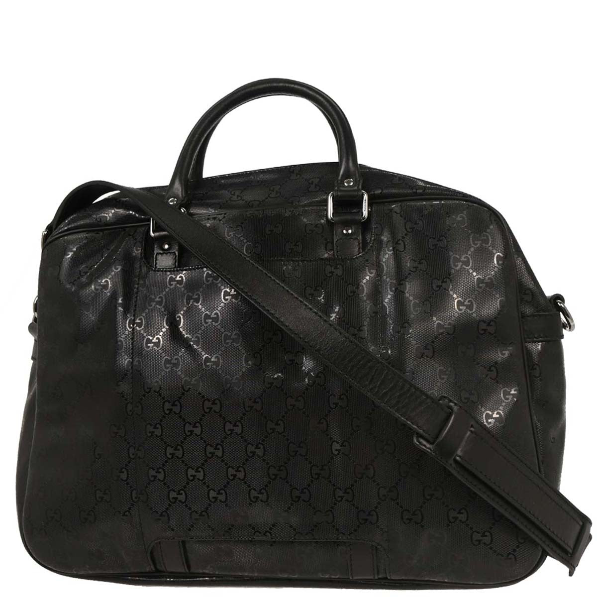 Gucci Black GG Briefcase 2way Shoulder Handbag