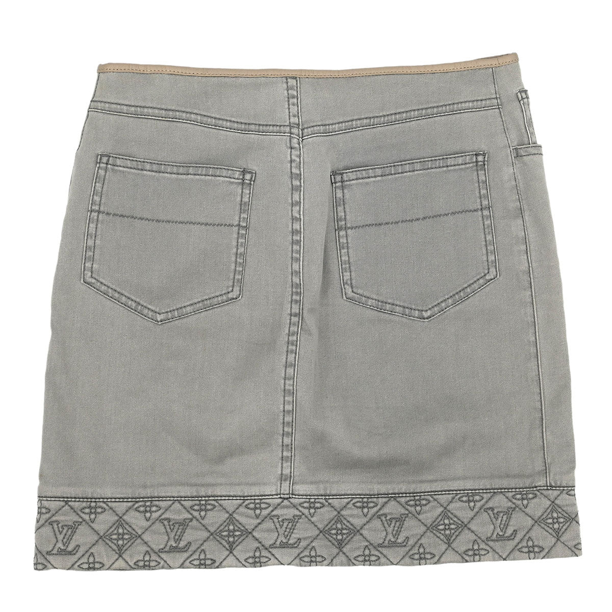 Louis Vuitton Denim Skirt Gray RW111W WSSK01DBC #36