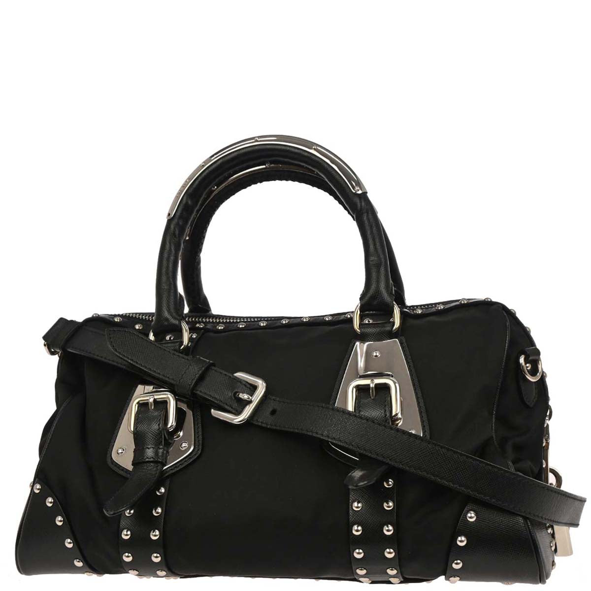 Prada Black Nylon 2way Shoulder Handbag