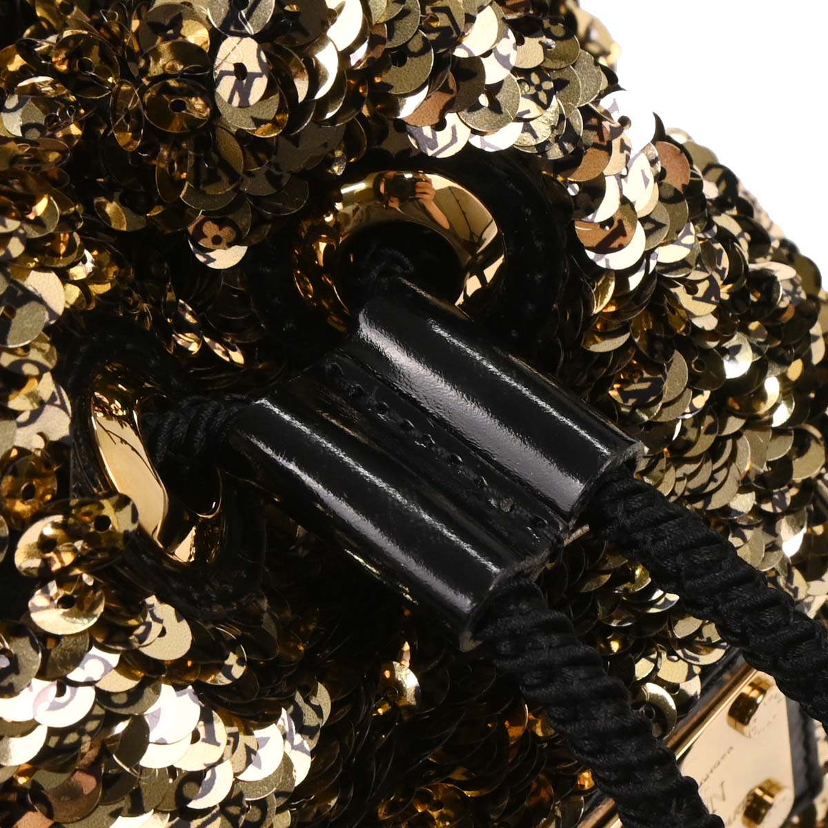 Louis Vuitton 2019 Gold Black Mini Noe Rococo All Sequin Bag