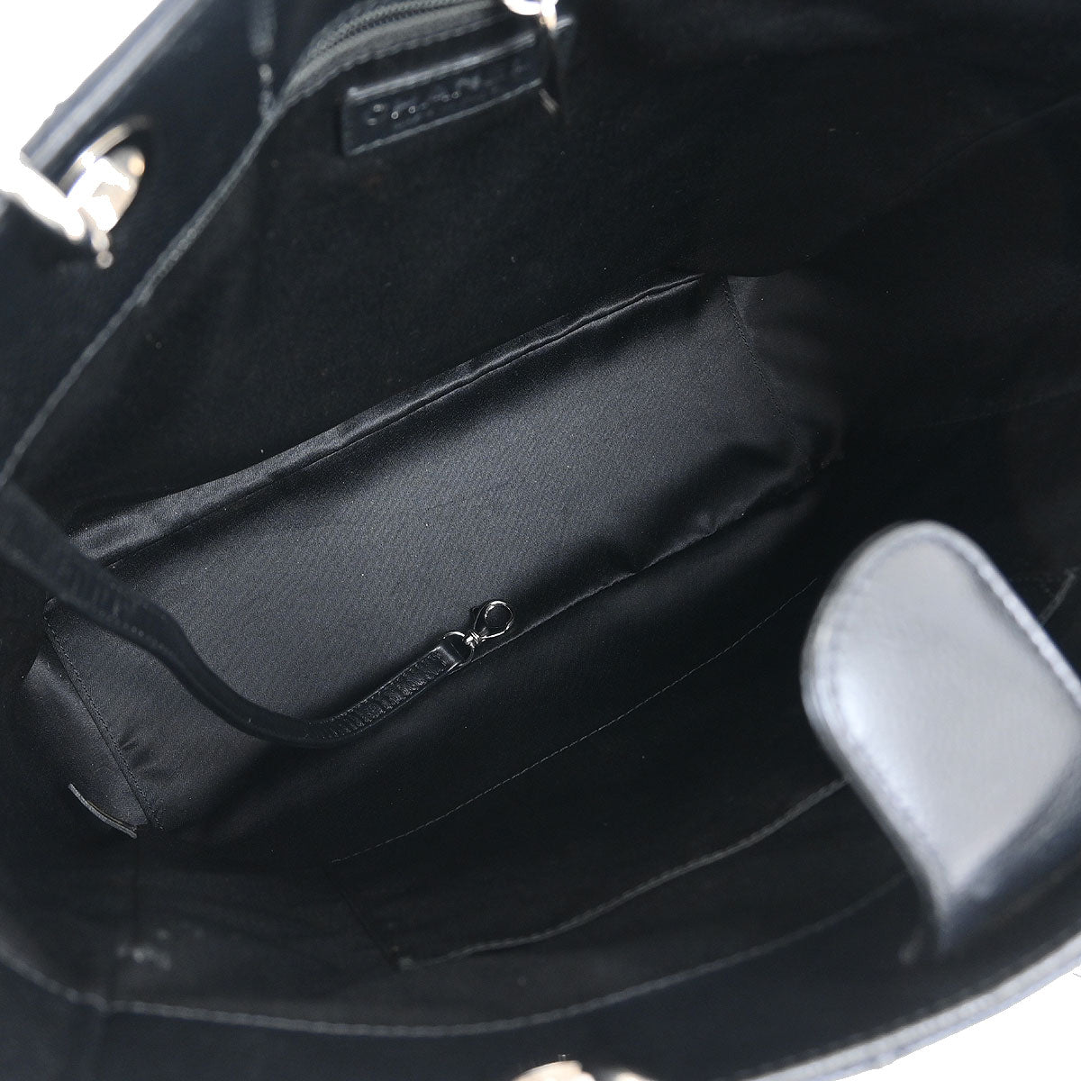 Chanel 2013-2014 Black Caviar Tote Chain Handbag