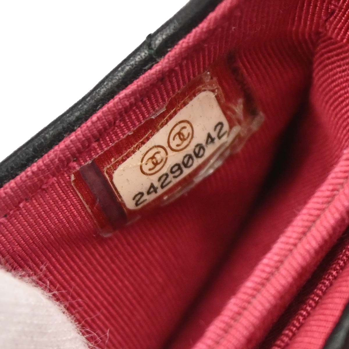 Chanel Black Lambskin Phone Case 2way Shoulder Handbag