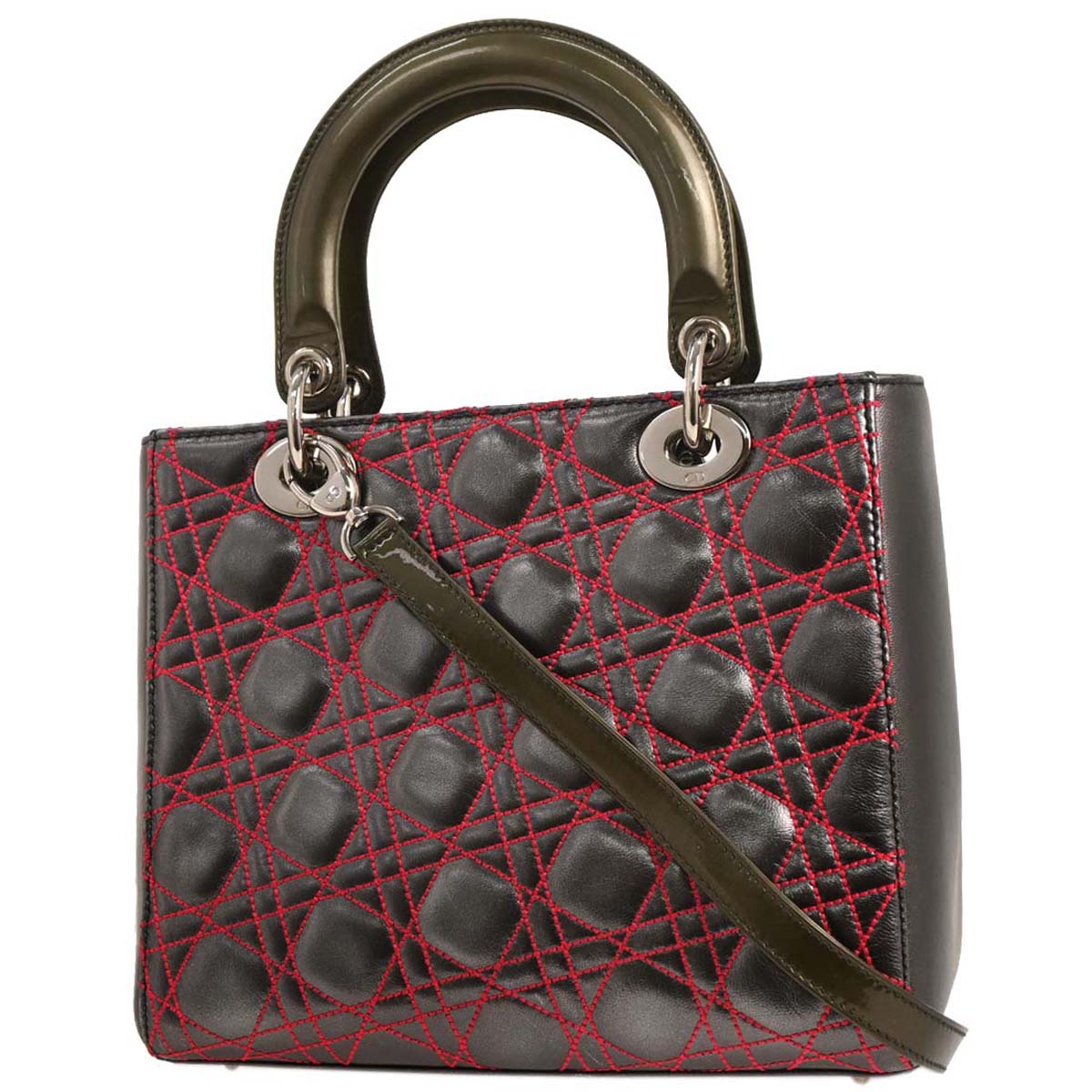 Christian Dior Gray Anselm Reyle Medium Lady Dior Cannage Handbag