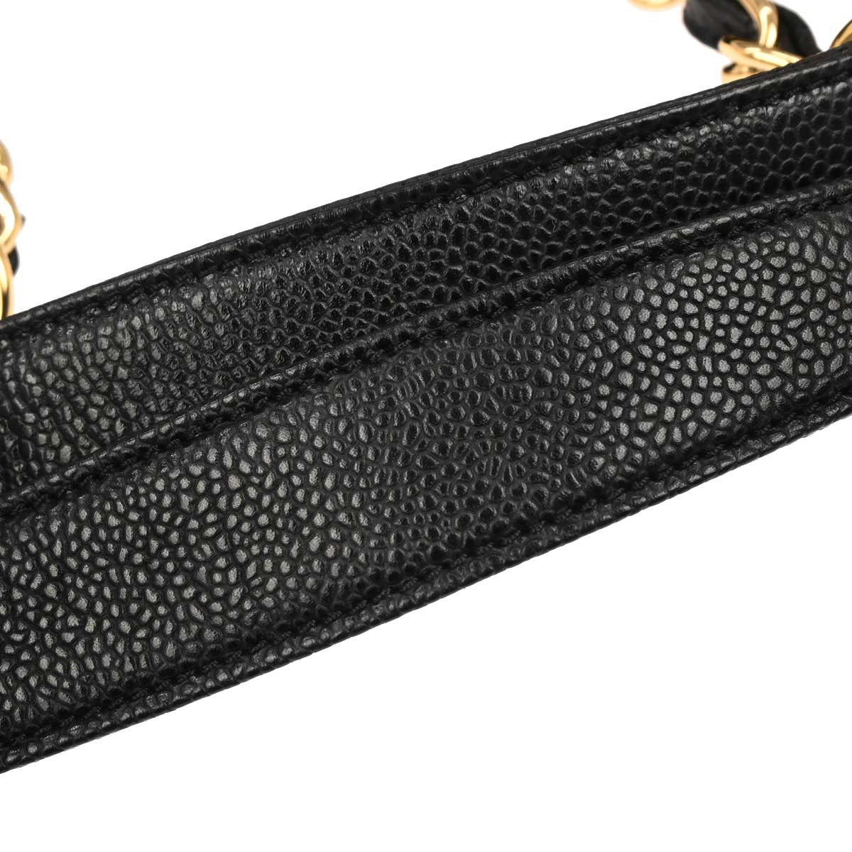 Chanel 2010-2011 Black Caviar Grand Shopping Tote GST Chain Handbag