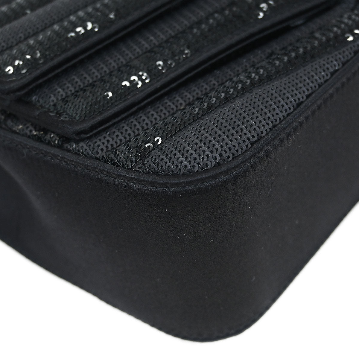 Saint Laurent Black Sequins Sulpice Shoulder Bag